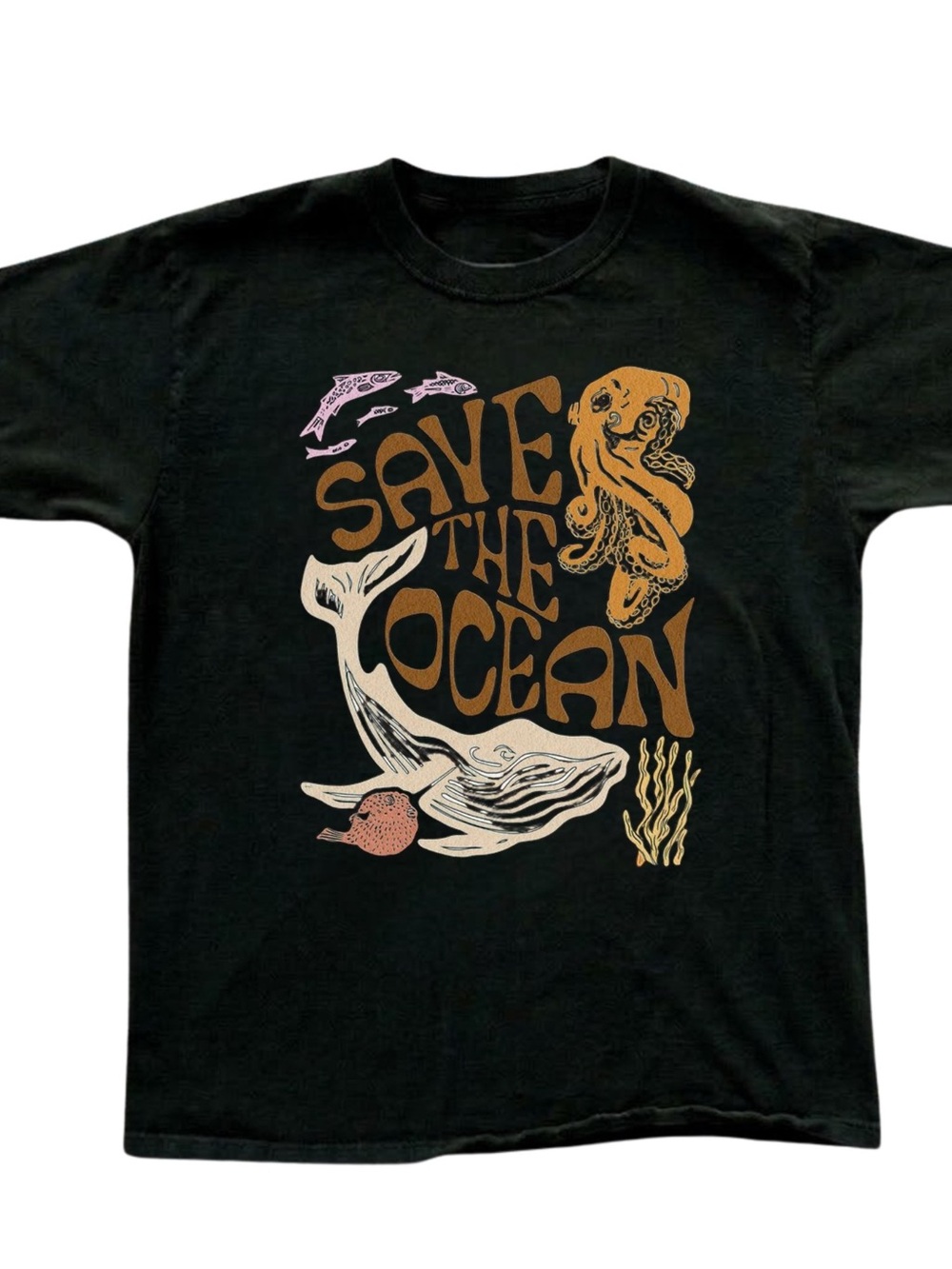 Gildan Save The Ocean Graphic Tee - Black